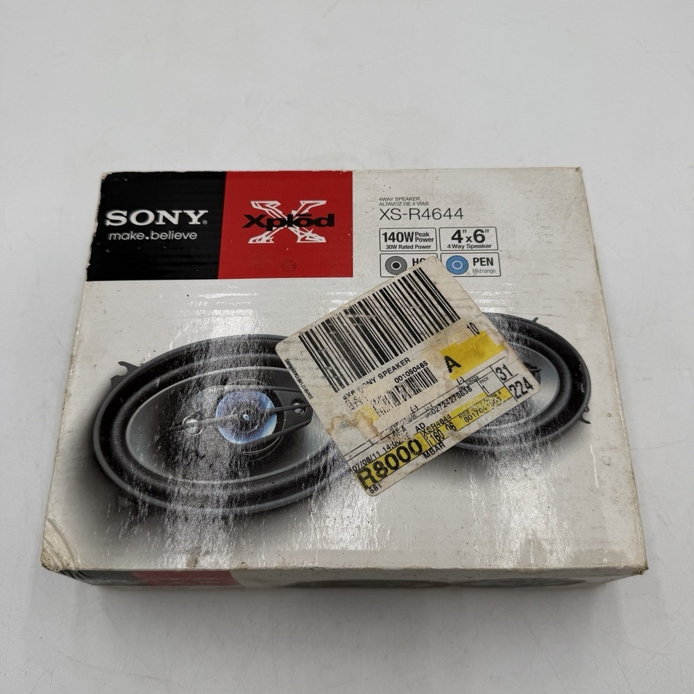 Sony XS-R4644 Xplod Speakers New Old Stock 4 Way 4" X 6" 140W Peak 30w RATED